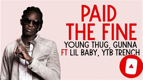 ytb young thug paid the fine